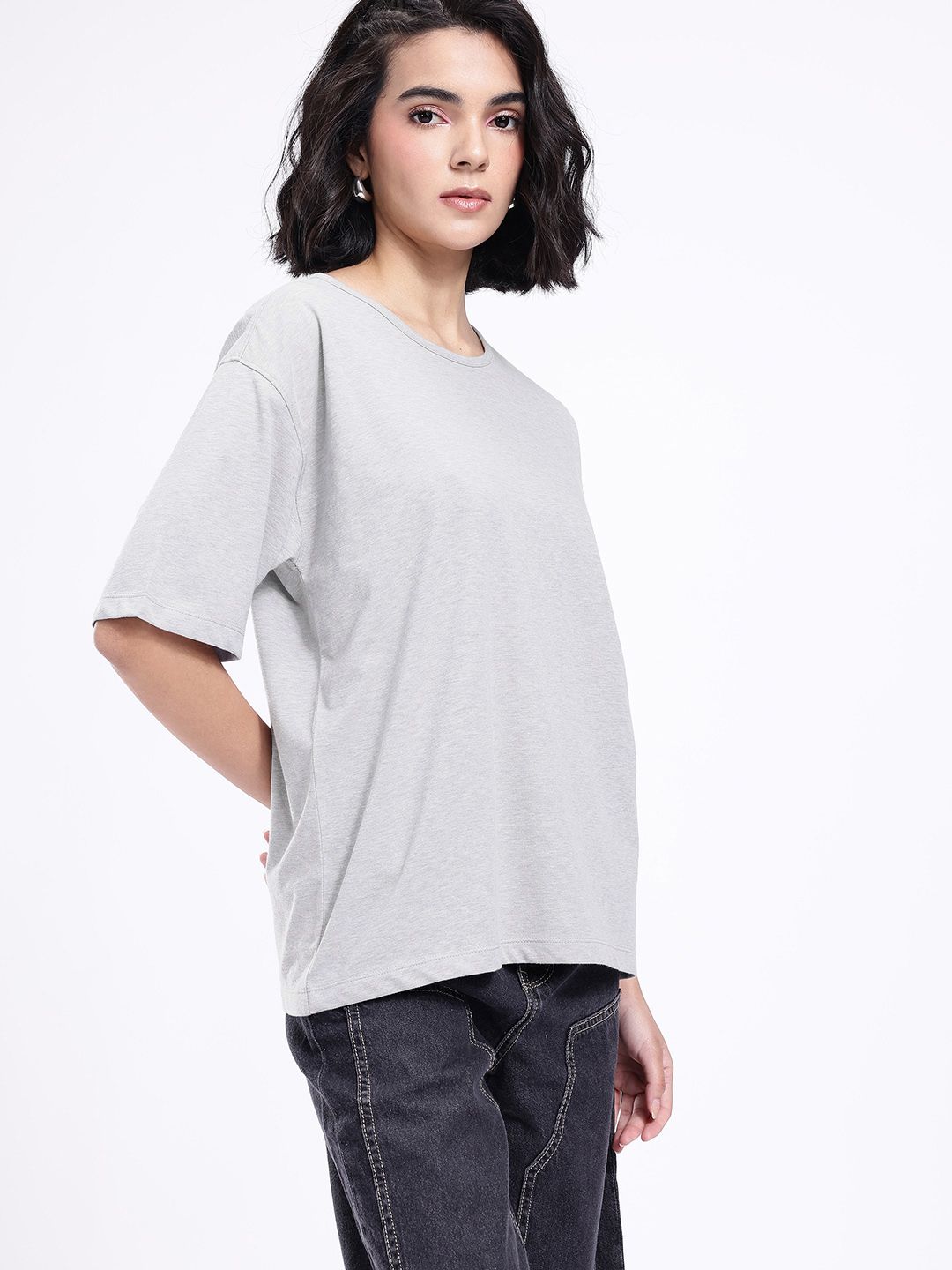 kook n keech drop shoulder sleeves pure cotton oversized t shirt