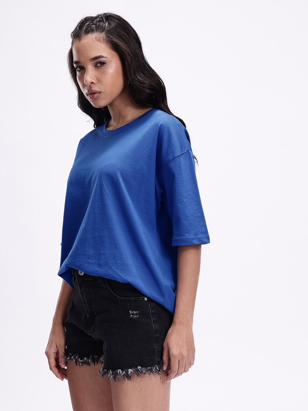 kook n keech drop shoulder sleeves pure cotton oversized t shirt