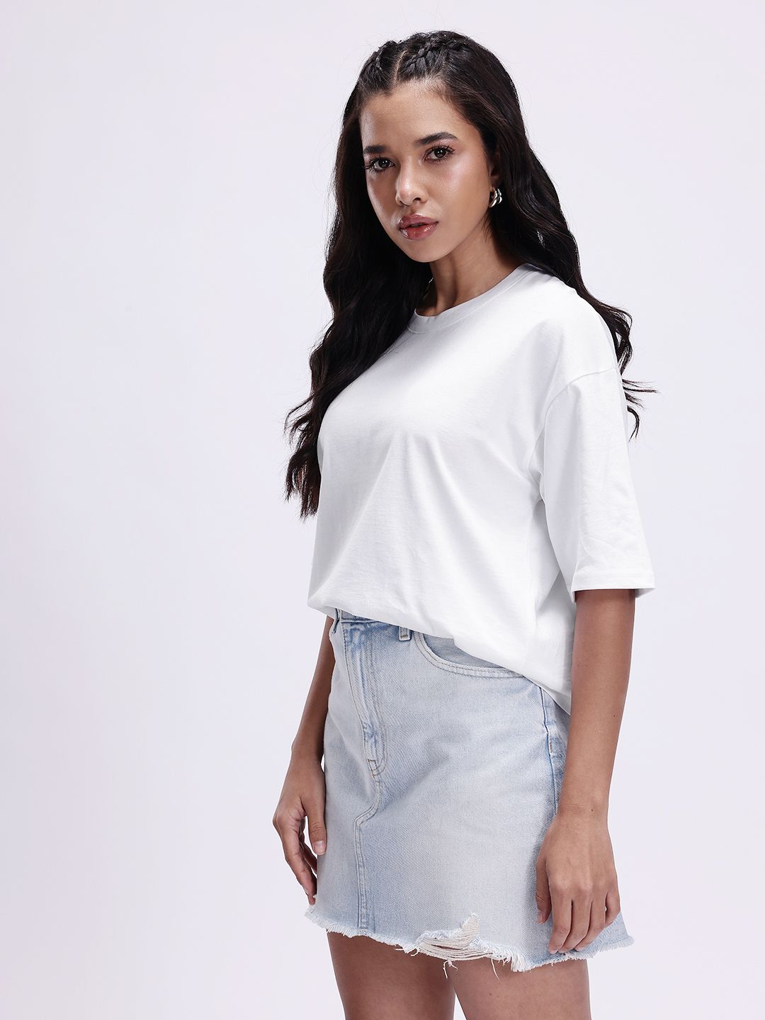 kook n keech drop shoulder sleeves pure cotton oversized t shirt