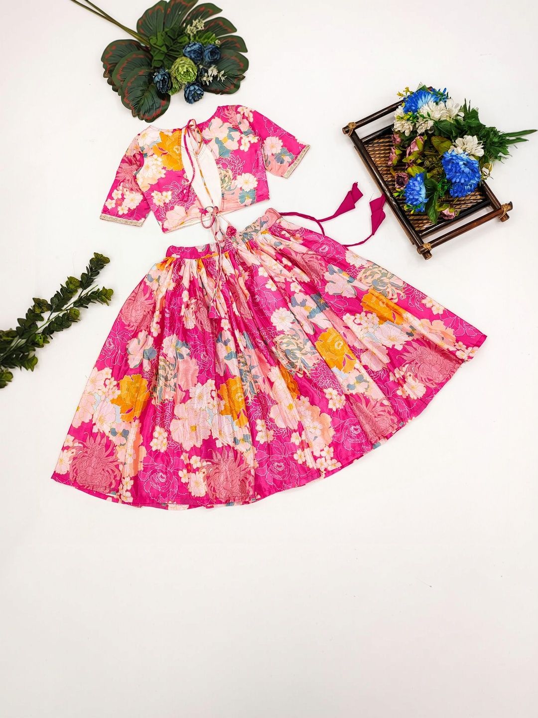 katrodiya enterprise girls tie and dye ready to wear lehenga & katrodiya enterprise girls tie and dye ready to wear lehenga &