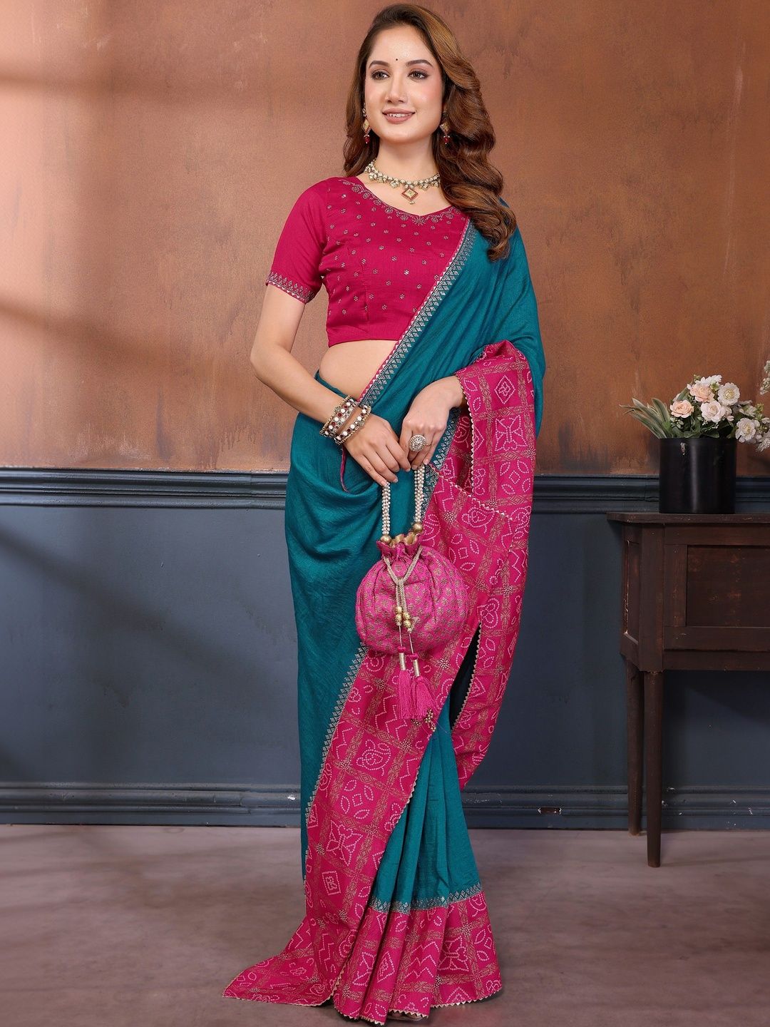 panzora ethnic motifs embroidered silk blend heavy work bandhani saree panzora ethnic motifs embroidered silk blend heavy work bandhani saree
