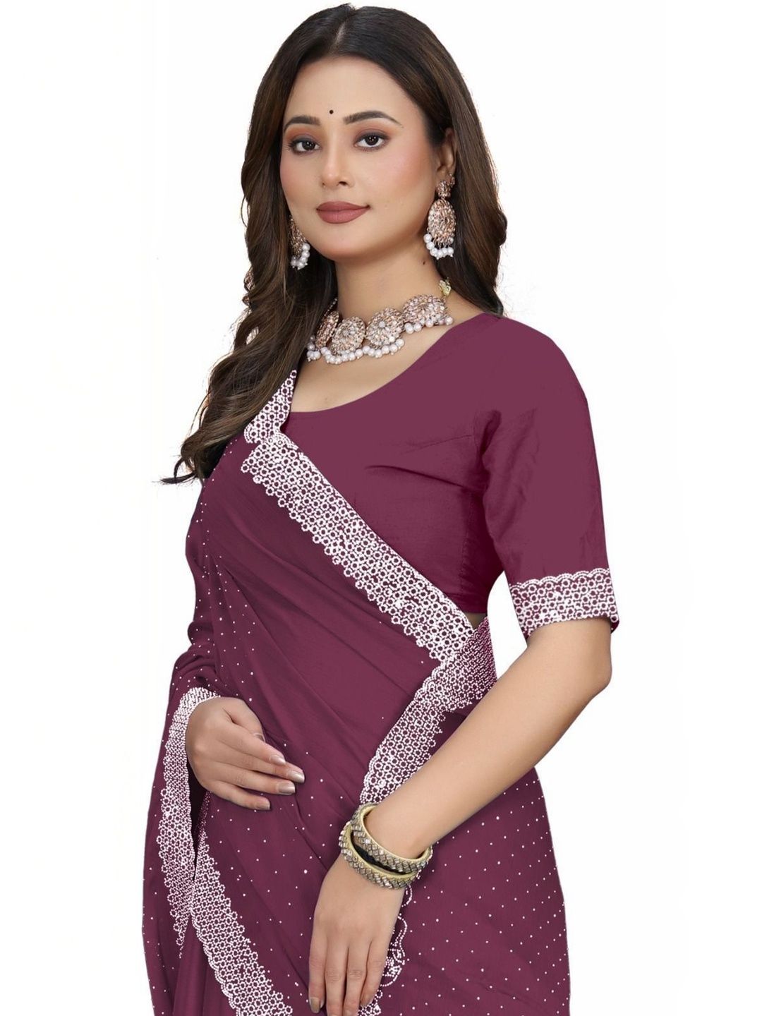 sheth shyamalyo embellished sequinned pure georgette heavy work saree sheth shyamalyo embellished sequinned pure georgette heavy work saree
