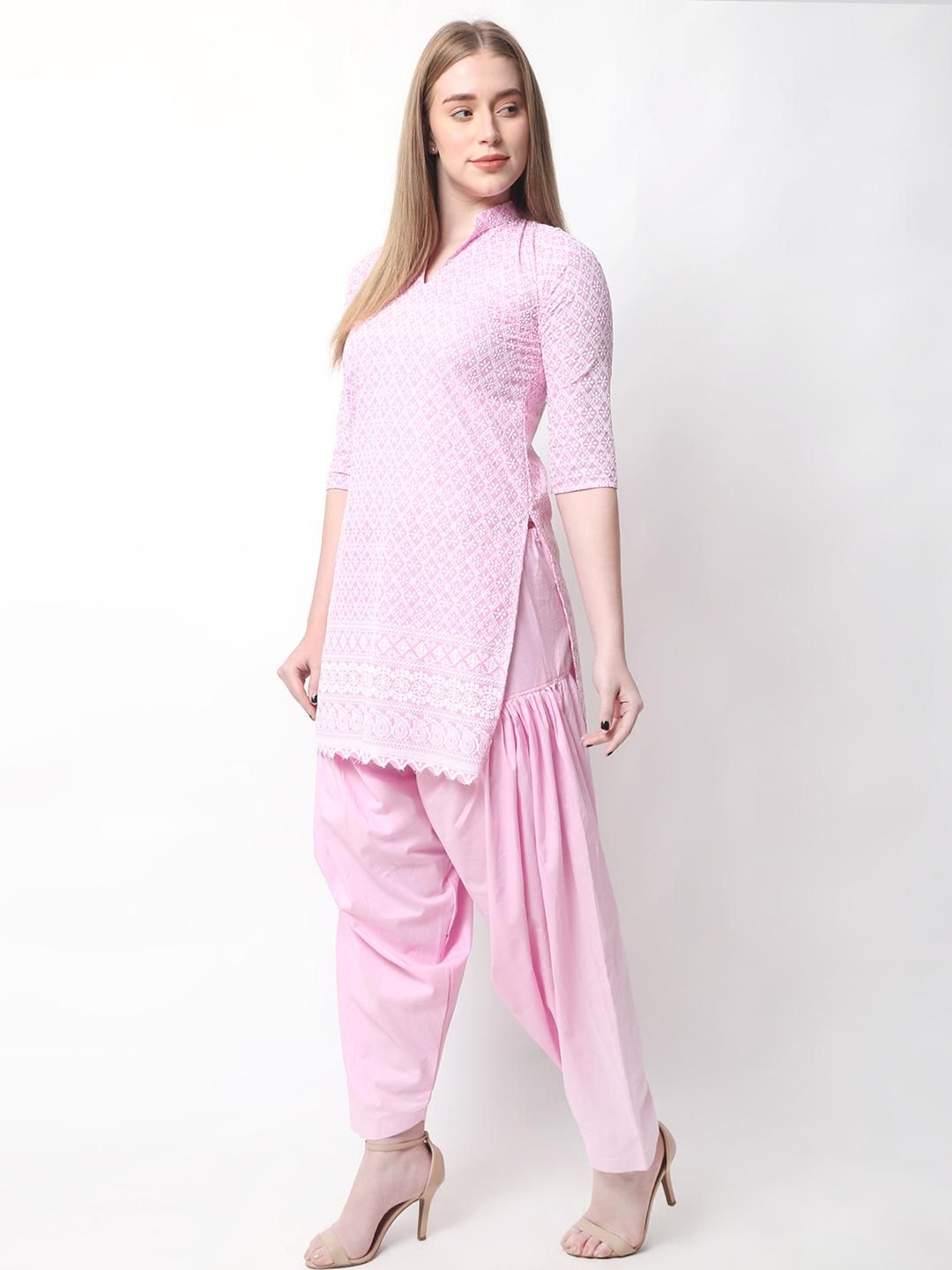 mytrendzs baby pink pure cotton pleated patiala salwar mytrendzs baby pink pure cotton pleated patiala salwar