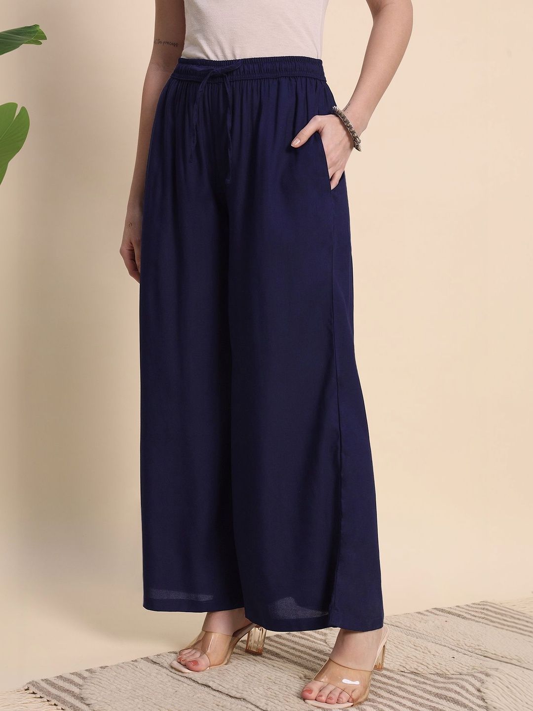 pahervesh women liva blend ethnic palazzos pahervesh women liva blend ethnic palazzos