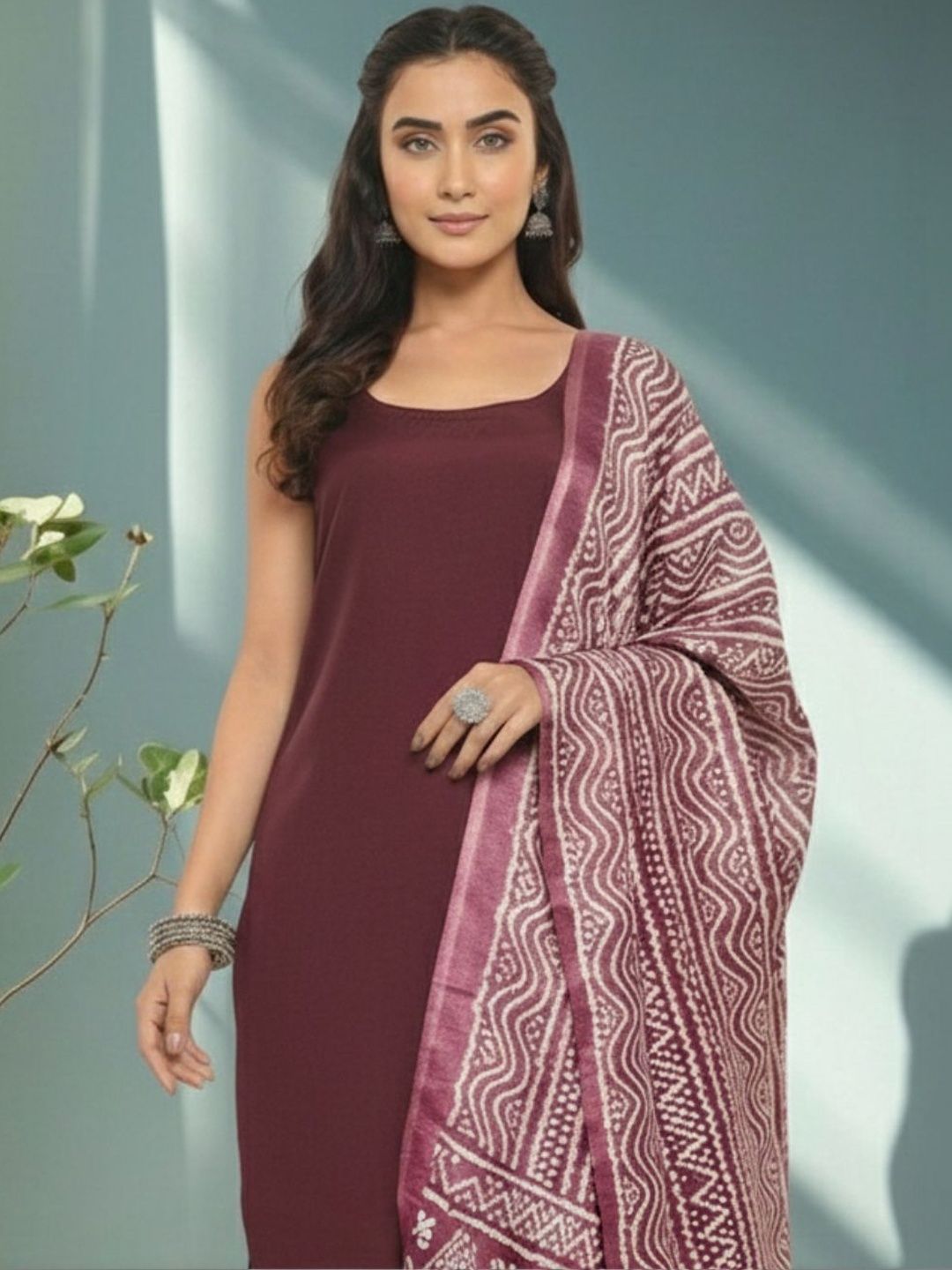kalini women ethnic motifs regular kurta with trousers & with dupatta kalini women ethnic motifs regular kurta with trousers & with dupatta