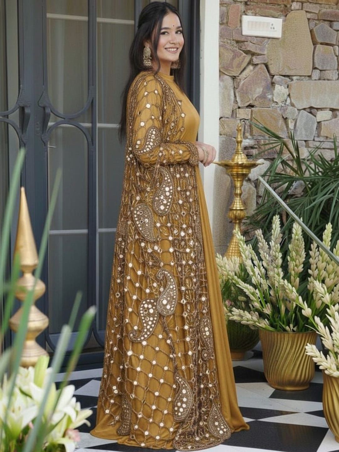 weavetech impex ethnic motifs embroidered dupatta with mirror work weavetech impex ethnic motifs embroidered dupatta with mirror work
