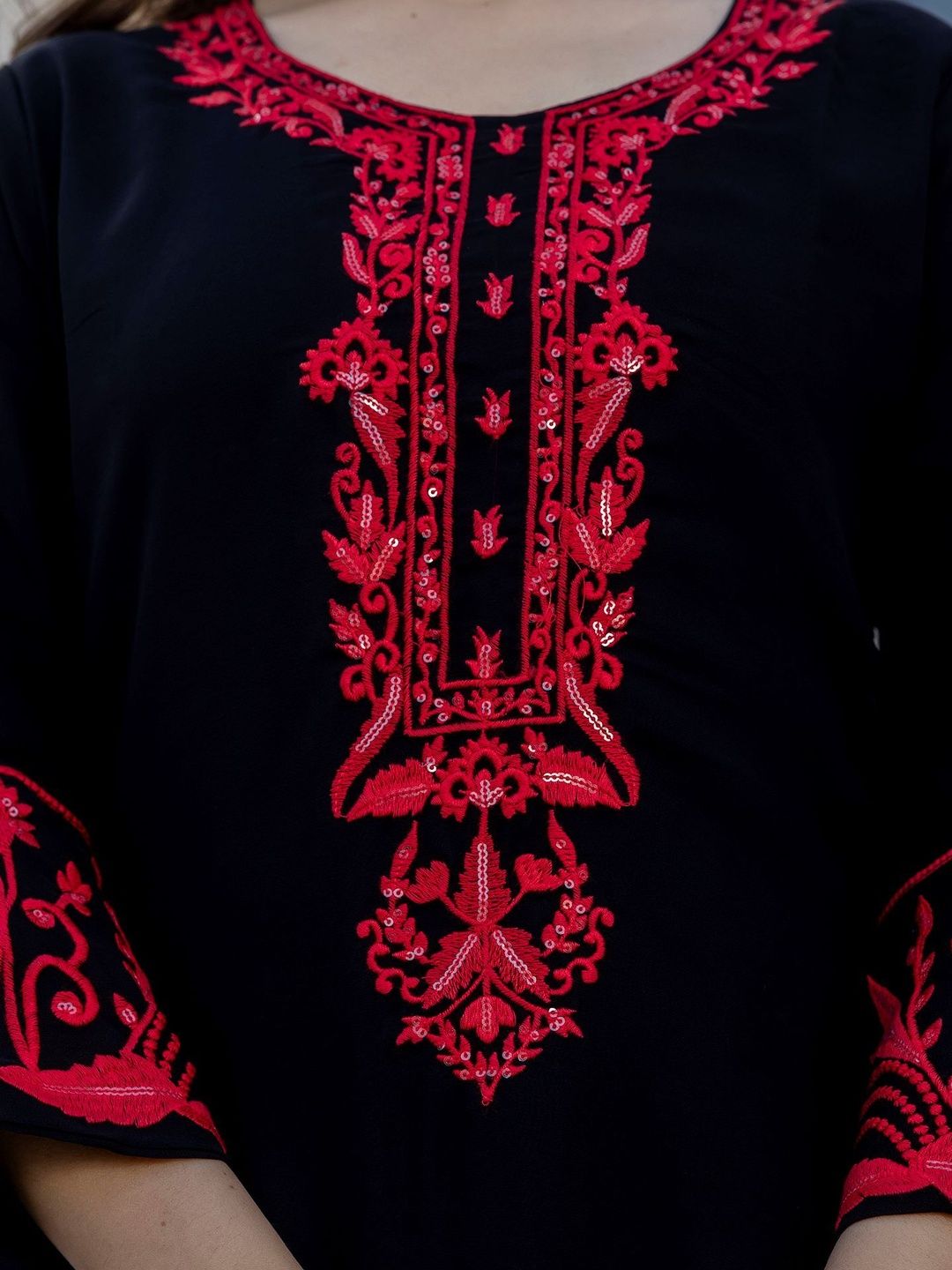 j.kanji women ethnic motifs embroidered regular sequinned kurta with trousers & with dupatta j.kanji women ethnic motifs embroidered regular sequinned kurta with trousers & with dupatta