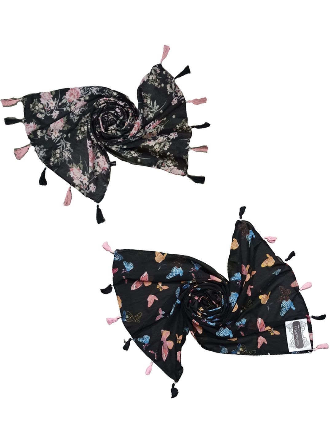poshampaa be desi women pack of 2 printed scarf poshampaa be desi women pack of 2 printed scarf