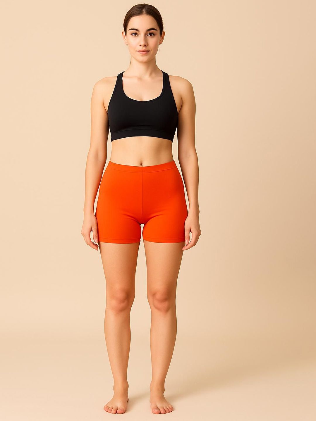 apraa & parma women slim fit cycling sports shorts