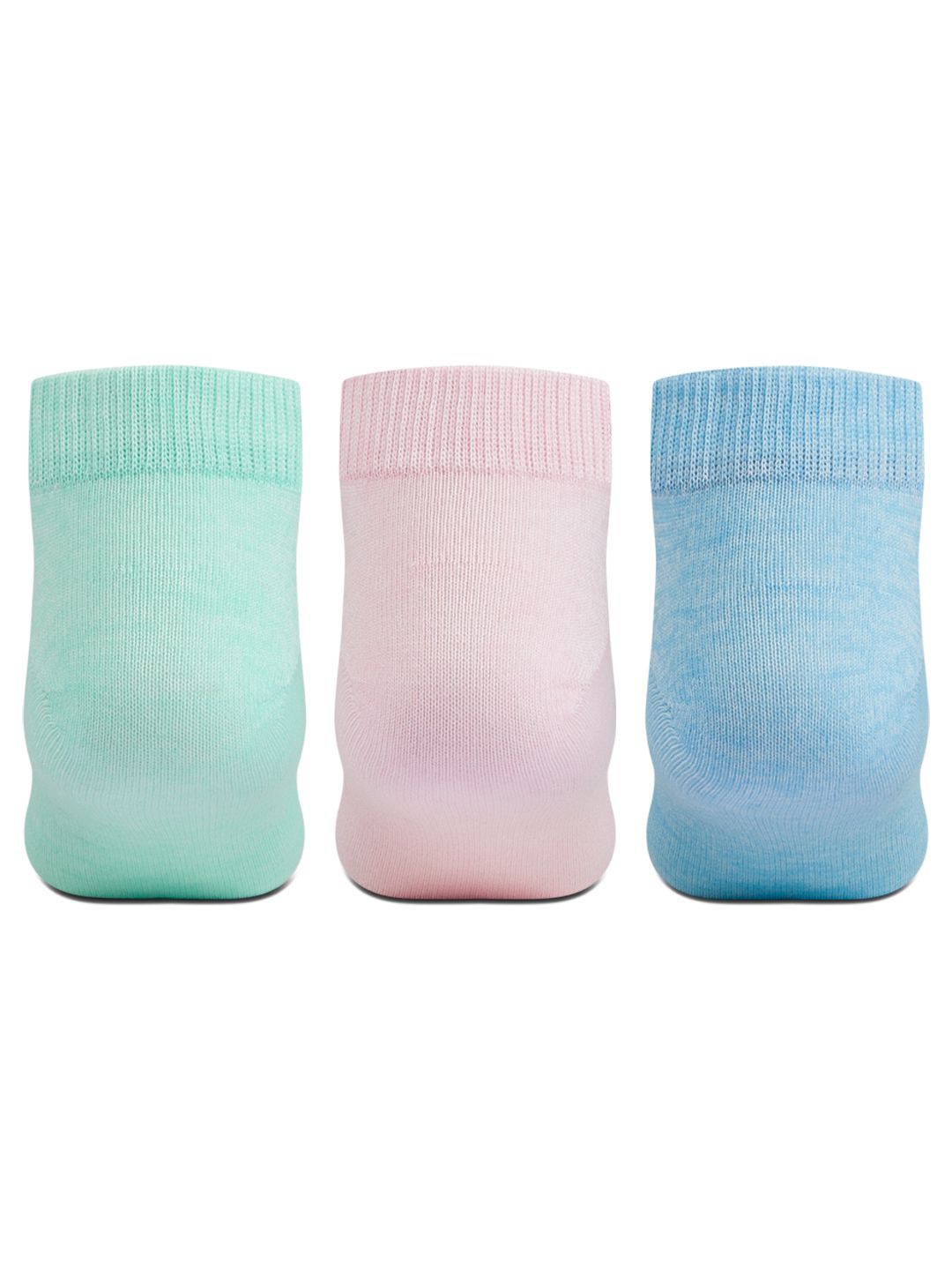 hrx by hrithik roshan women pack of 3 blue & pink cotton ankle length sports socks