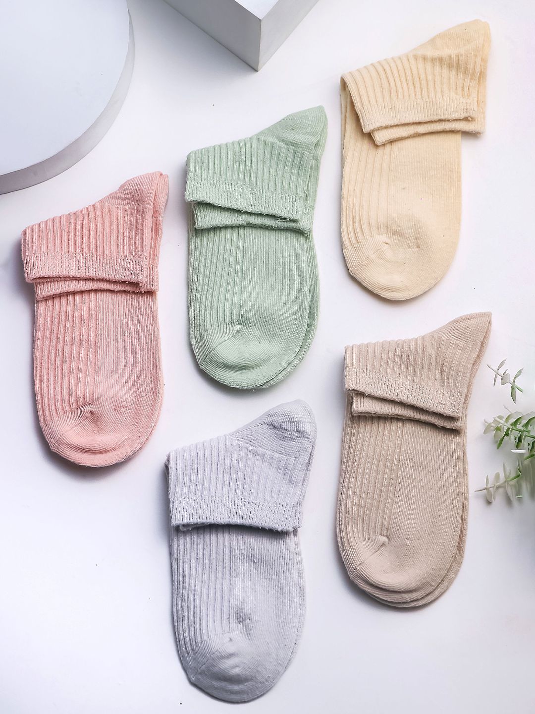 brauch women pack of 5 assorted cotton ankle length socks