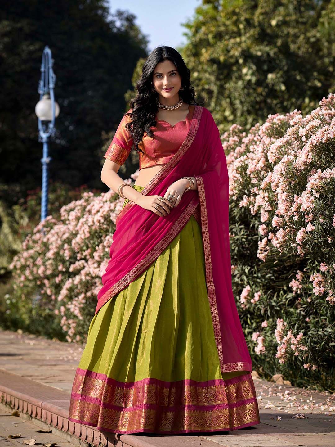 looknbook art semi stitched lehenga & unstitched blouse with dupatta looknbook art semi stitched lehenga & unstitched blouse with dupatta