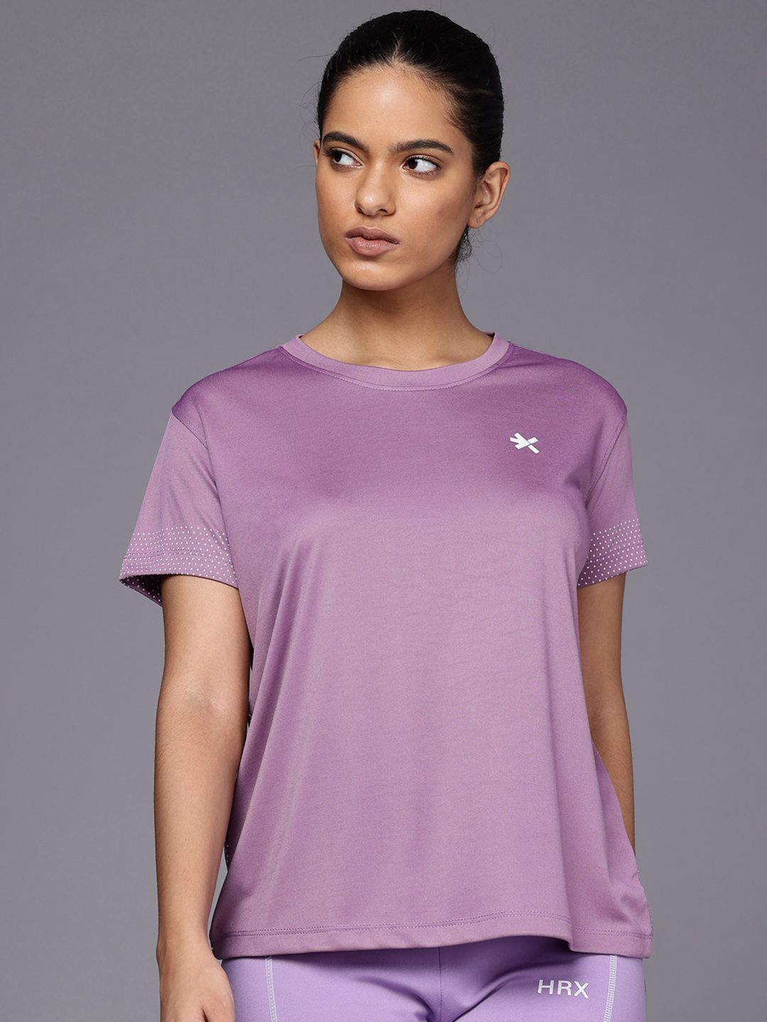 hrx by hrithik roshan printed antimicrobial rapid dry training t shirt