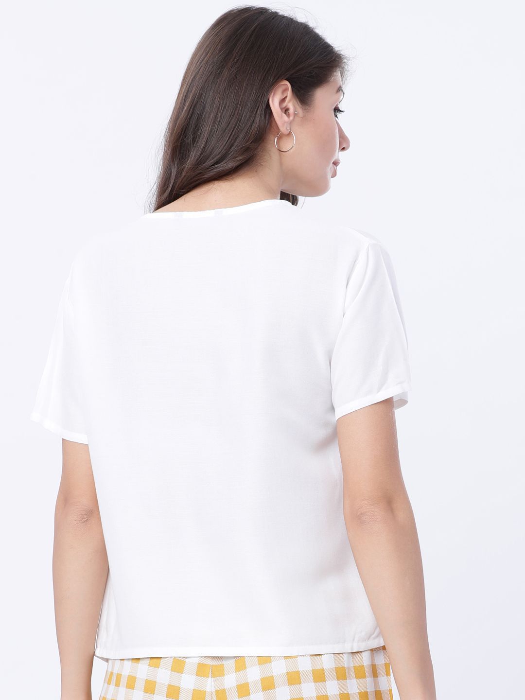 tokyo talkies women typography printed drop shoulder sleeves t shirt