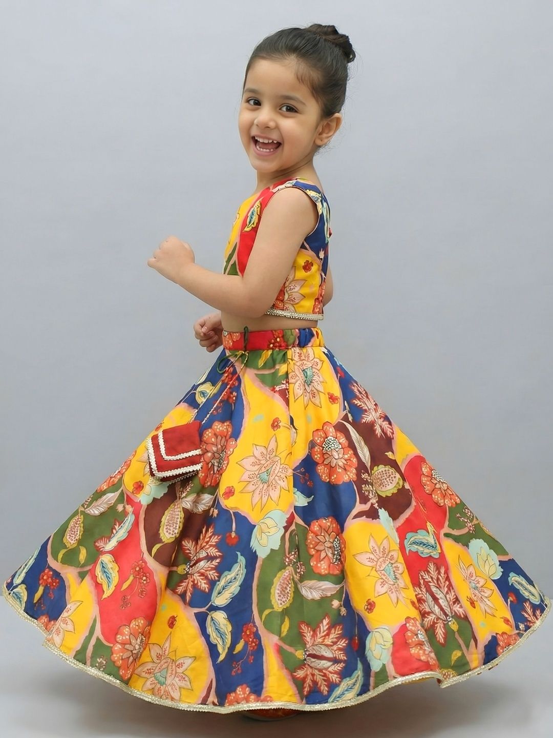 shahudi designer girls printed block print ready to wear lehenga & shahudi designer girls printed block print ready to wear lehenga &